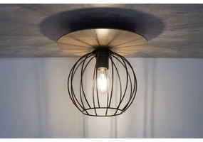 Lustră aplicată CYBER 1xE27/60W/230V lemn/neagră