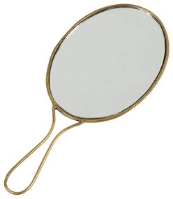 Oglinda de mana Beauty, auriu, 14x33 cm