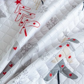 Cuvertura de pat JINGLE, alb. Dimensiune: 220 x 240 cm