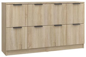 3115806 vidaXL Servante, 2 piese, stejar sonoma, 60x30x70 cm, lemn prelucrat