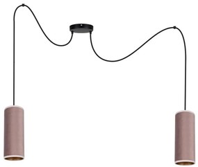 Lustr AVALO 2xE27/60W/230V, cablu, roz/maro, model păianjen