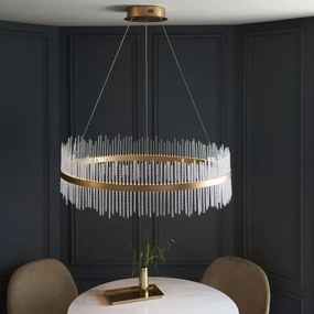 Endon 107672 - Lustră LED ADRIEL dimabilă pe cablu, 83W, 230V, 3000K, aurie