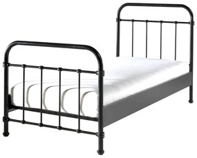 Pat metalic pentru copii Vipack New York, 90 x 200 cm, negru