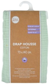 Cearceaf pentru copii din muselină pentru pătuț cu elastic 70x140 cm – Bébé Douceur
