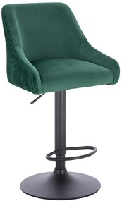 HR920W Scaun Verde din Catifea cu Bază Neagră