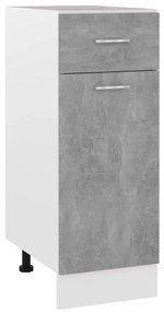 801208 vidaXL Dulap inferior cu sertar, gri beton, 30 x 46 x 81,5 cm, PAL