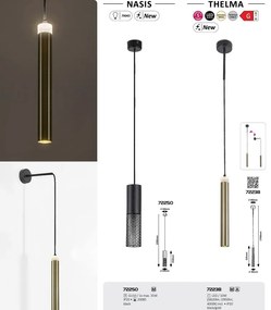 Aplica de perete, Pendul Stil Modern, Auriu, LED Thelma