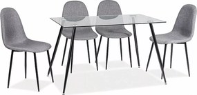 OFERTA Scaun gri FOX cu picioare negre II. calitate