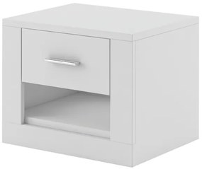 Noptiera Thea Alb, 50 Cm
