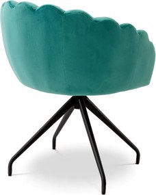 Scaun pivotant design elegant LUX Luzern, Savona turquoise