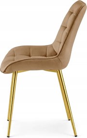 Maro scaun bucatarie BERA din catifea cu picioare aurii