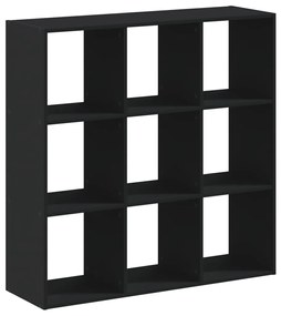 852817 vidaXL Bibliotecă, negru, 102x32x102 cm, lemn prelucrat