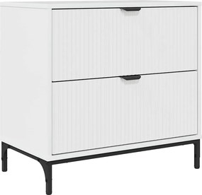 vidaXL Noptieră Alb foarte lucios 63.5 x 36 x 61 cm Lemn compozit