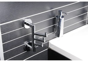 Suport pentru prosoape argintiu lucios de montat pe perete din alamă X-Round – Sapho