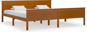 vidaXL Cadru de pat, maro miere, 200x200 cm, lemn masiv de pin