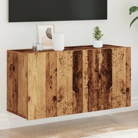vidaXL Comodă TV de perete, lemn vechi, 80x30x41 cm