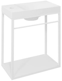 Etajeră fără lavoar albă suspendată din metal 39,5x45 cm Crest – Sapho