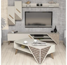 Set mobilier living Berny (crem). 1089107
