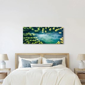 Tablou - O pădure învăluită în ceață (120x50 cm)