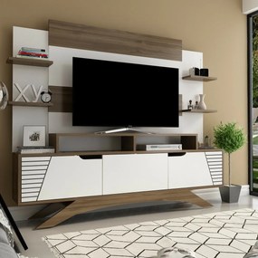 Perete TV Deparo Walnut and White