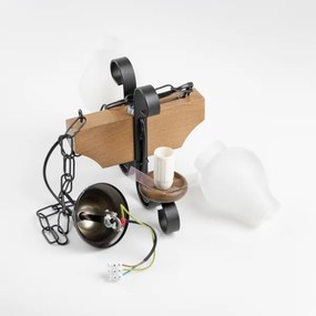 Lustră pe lanț Brilagi QUEEN 2xE14/40W/230V fag/nuc