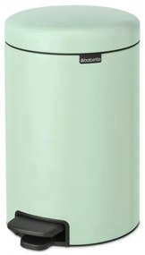 Cos de gunoi cu pedala Brabantia NewIcon 1008843, 12 L, Inchidere lina, Baza antiderapanta, Verde deschis