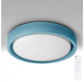 Brilagi-LED Plafonieră LED dimabilă MATTEO, 48 W, 230 V, 3000-6500K, Ø 41 cm, turcoaz + telecomandă