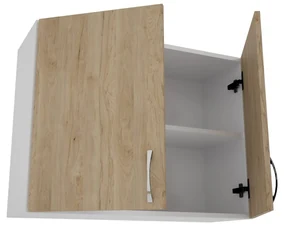 Corp Superior haaus, 2 Usi, Lemn Natural/Alb, 80 x 30 x 60 cm