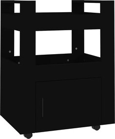 vidaXL Cărucior de bucătărie, negru, 60x45x80 cm, lemn prelucrat
