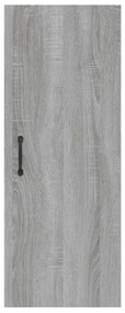 Dulap perete suspendat gri sonoma 34,5x34x90 cm lemn compozit 1, sonoma gri