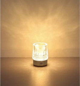 Globo 21044S - Lampă de birou LED LIZZY cu control tactil LED/1W/5V 3000K 1200 mAh argintie