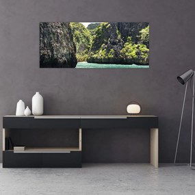 Tablou cu râu montan (120x50 cm), în 40 de alte dimensiuni noi