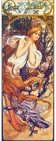 Reproducere tablou Alfons Mucha - Spring, 80 x 30 cm