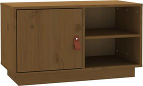 vidaXL Comodă TV, maro miere, 70x34x40 cm, lemn masiv de pin