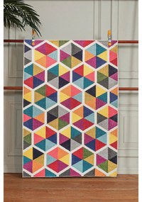 Covor, Woopamuk287, 80x150 cm, 70% bumbac/30% poliester, Multicolor