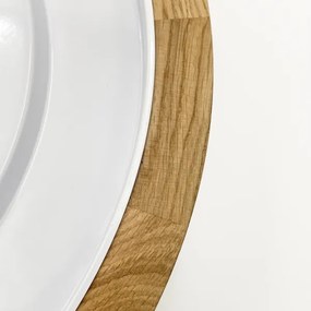 Brilagi - Plafonieră LED BELLADONNA, 20W/230V, Ø 30 cm, crem/stejar