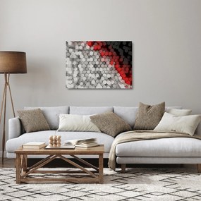 Tablou pe sticlă - 3D hexagoane (70x50 cm)