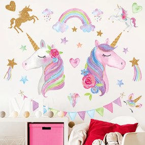 PIPPER | Autocolant de perete "Unicorni 2" 85x95cm