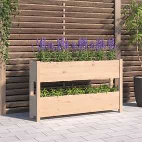 vidaXL Jardinieră, 112x25x66 cm, lemn masiv de pin