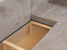 OFERTA Canapea coltar beige deschis SMART COSARO, reversibila + 2 perne CADOU Calitatea a II-a