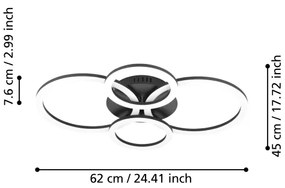 Plafonieră LED dimabilă Eglo 31769 PARRAPOS-Z LED/41W/230V negru