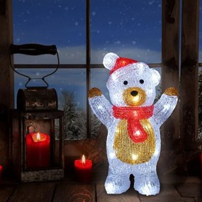 Deuba Ursuleț de Crăciun cu iluminare LED - în picioare