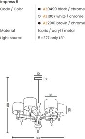 Candelabru design elegant IMPRESS 5L