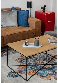 Colțar maro coniac cu tapițerie din imitație de piele (colț pe partea dreaptă) Copenhagen – Scandic