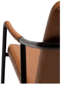 Fotoliu maro cu tapițerie din imitație de piele Boto – DAN-FORM Denmark