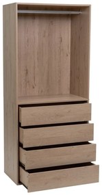 Dulap modular în culoare naturală deschis cu aspect de lemn de stejar 80x180x45 cm Modular – Casa Selección