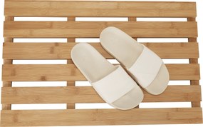 Covor antiderapant pentru baie, bambus natural lăcuit, KLERA