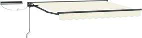 vidaXL Cort electric retractabil Crem 2,5 x 2 m