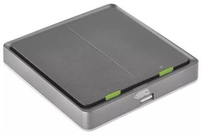 Comutator cu 2 butoane GoSmart Tuya negru