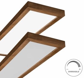 Plafonieră LED dimabilă Brilagi WOODY FRAME LED/50W/230V stejar 120x30 cm IP44 + telecomandă